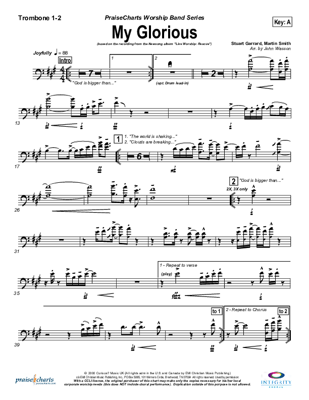 My Glorious Trombone 1/2 (Newsong)