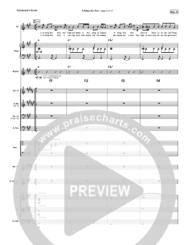 A King Like This Conductor's Score (Chris Tomlin)