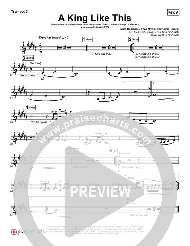 A King Like This Trumpet 3 (Chris Tomlin)