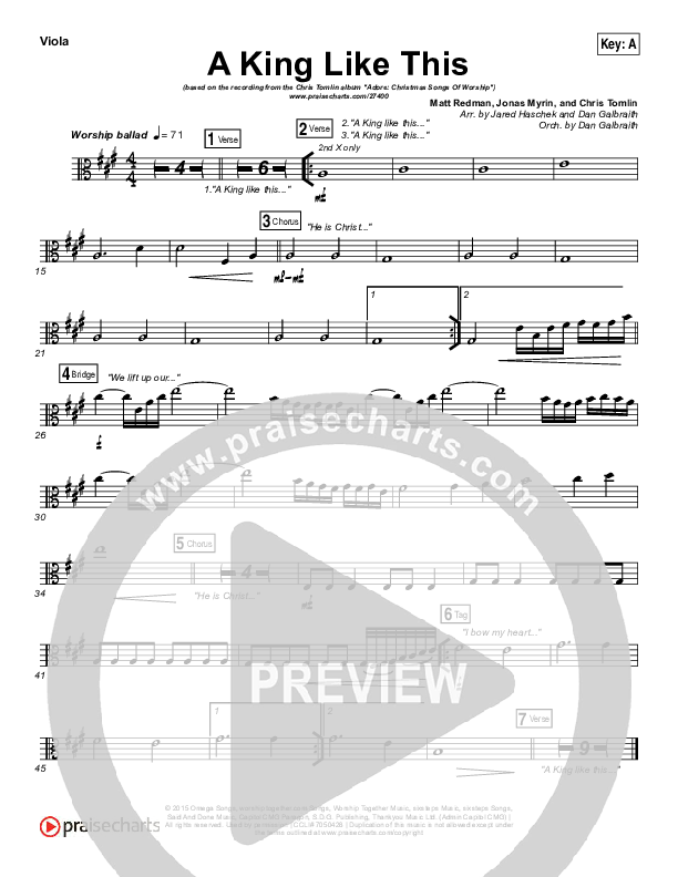 A King Like This Viola (Chris Tomlin)