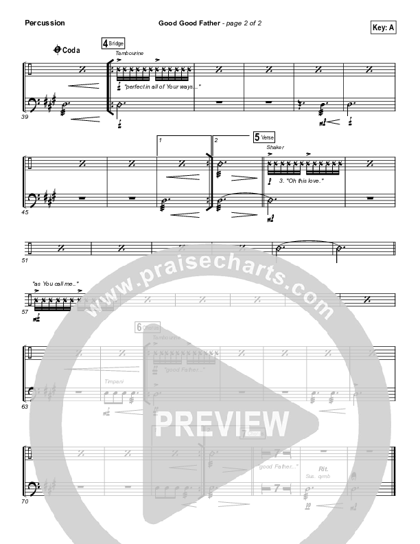 Good Good Father Percussion (Chris Tomlin)