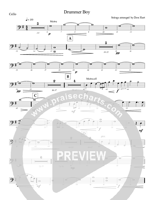 Little Drummer Boy Cello (Highlands Worship)