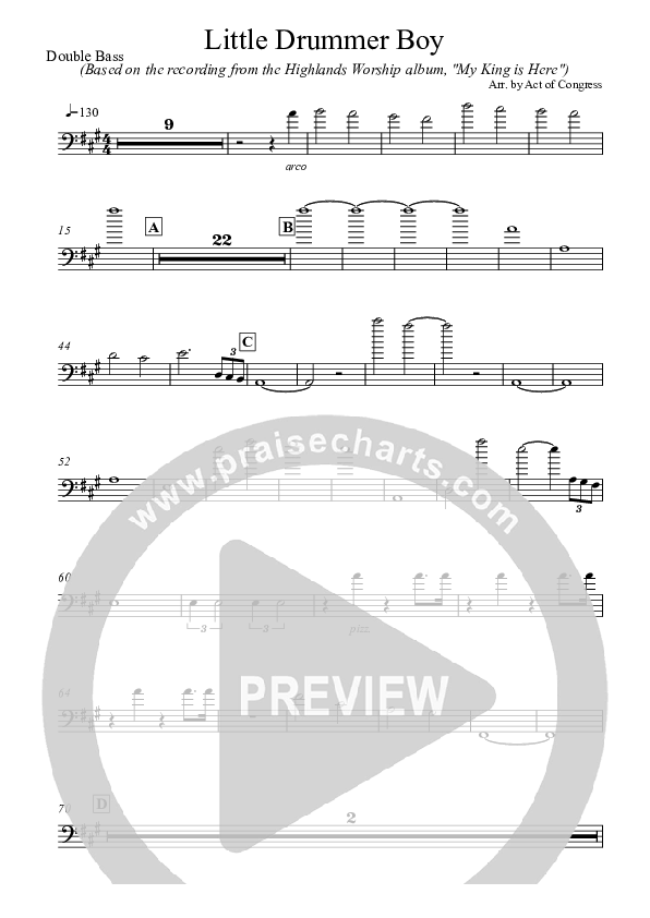 Little Drummer Boy Double Bass (Highlands Worship)