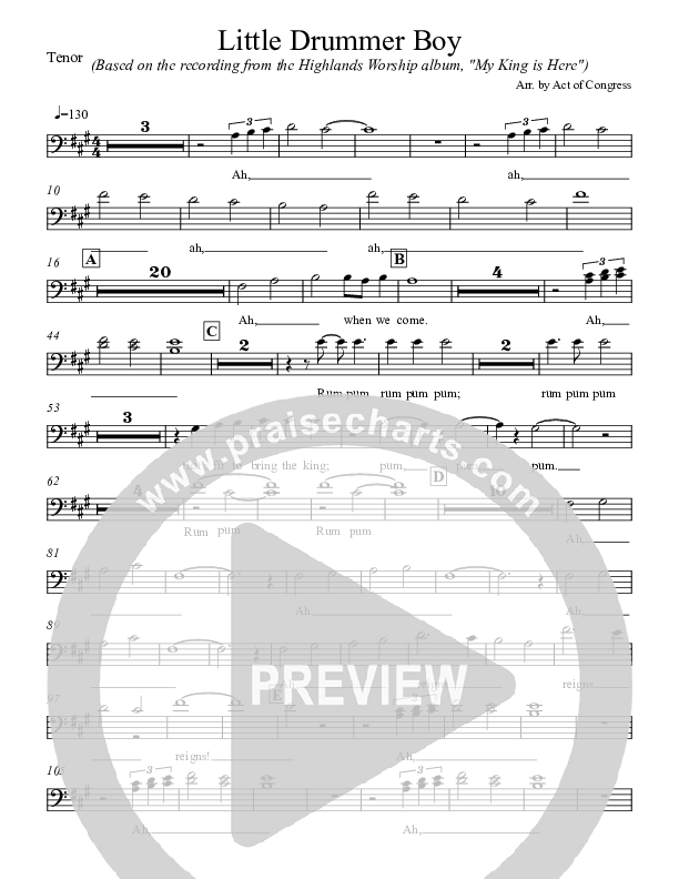 Little Drummer Boy Tenor Sax 2 (Highlands Worship)