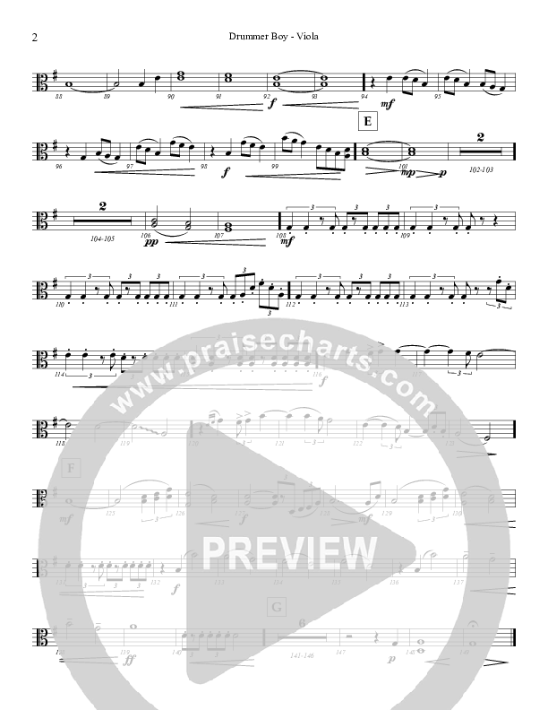 Little Drummer Boy Viola (Highlands Worship)