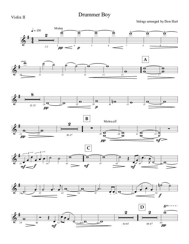 Little Drummer Boy Violins (Highlands Worship)