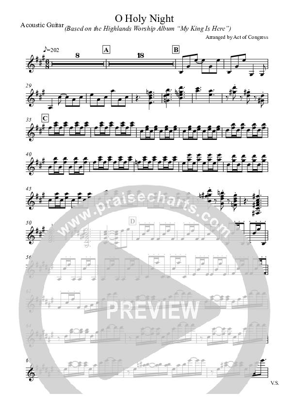 O Holy Night Acoustic Guitar (Highlands Worship)