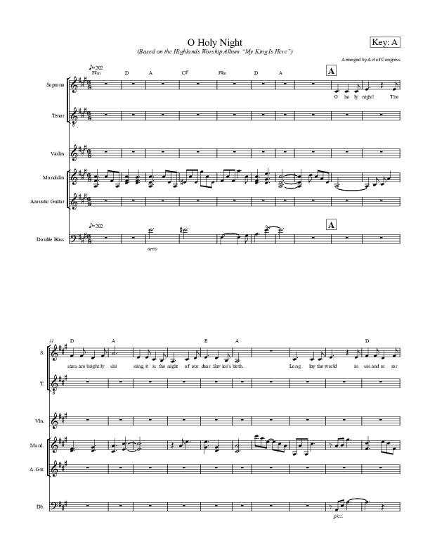 O Holy Night Conductor's Score (Highlands Worship)