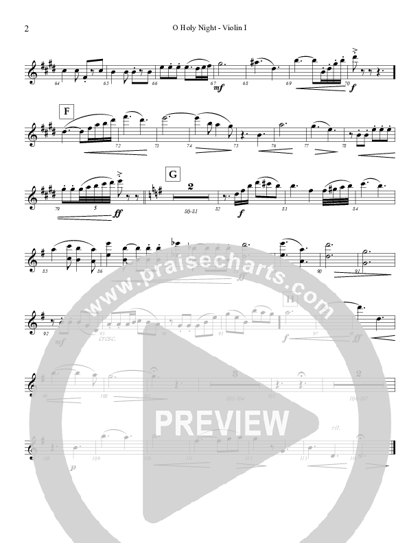 O Holy Night Violin 1 (Highlands Worship)