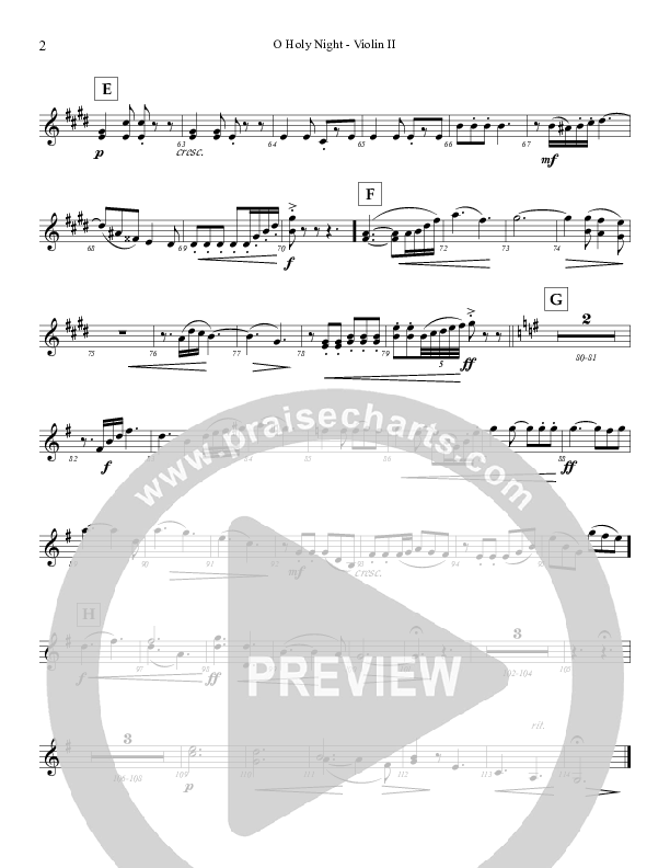 O Holy Night Violin 2 (Highlands Worship)