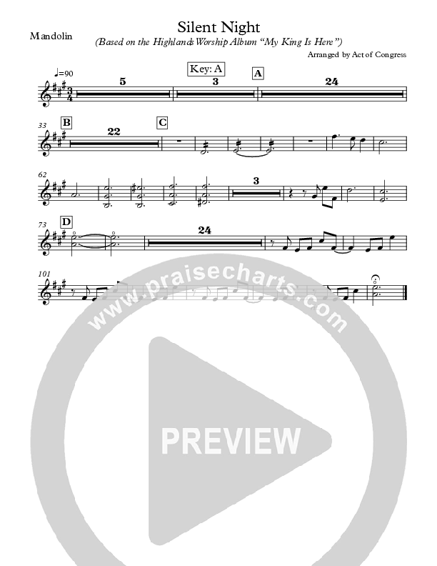 Silent Night Mandolin (Highlands Worship)