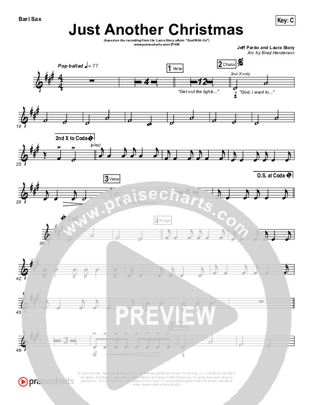 Just Another Christmas Bari Sax (Laura Story)