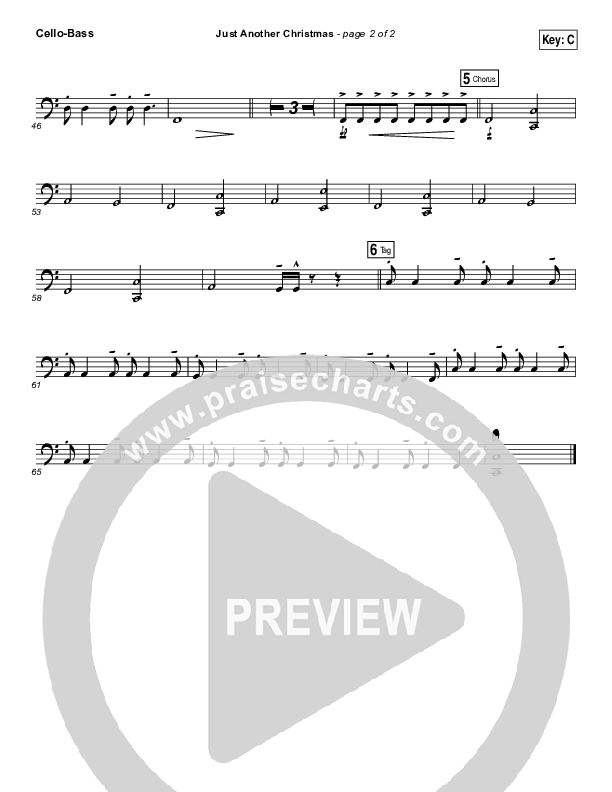 Just Another Christmas Cello/Bass (Laura Story)