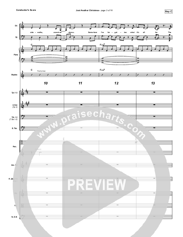 Just Another Christmas Conductor's Score (Laura Story)