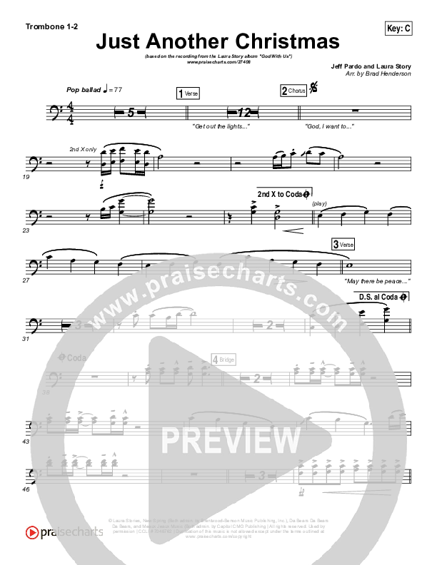 Just Another Christmas Trombone 1/2 (Laura Story)