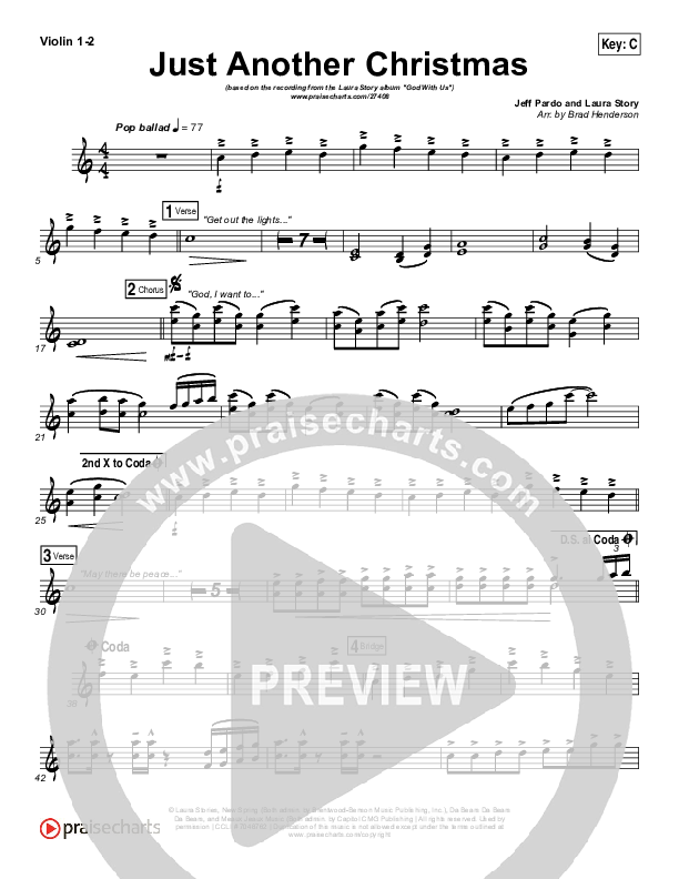 Just Another Christmas Violin 1/2 (Laura Story)