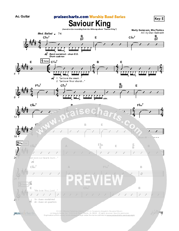 Saviour King Acoustic Guitar (Hillsong Worship)