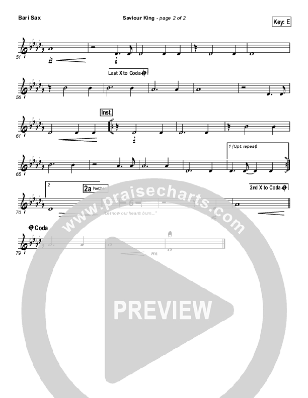 Saviour King Bari Sax (Hillsong Worship)