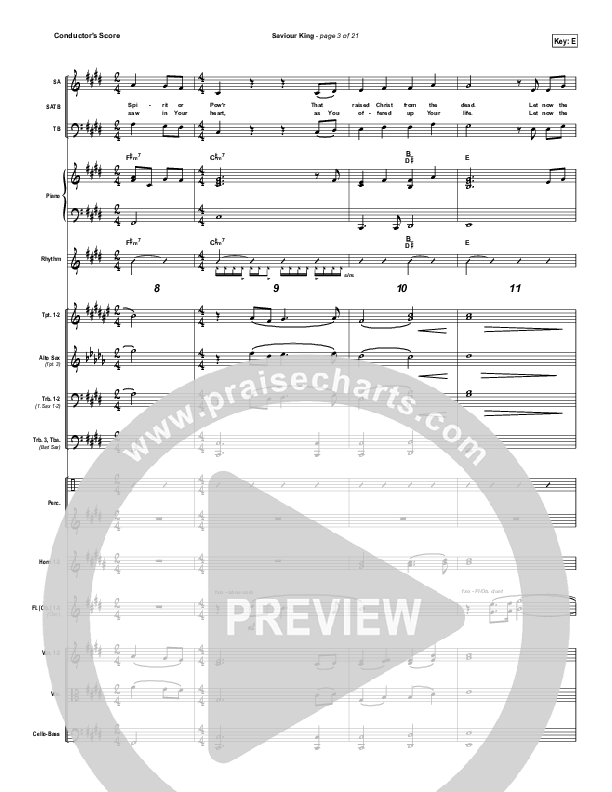 Saviour King Conductor's Score (Hillsong Worship)