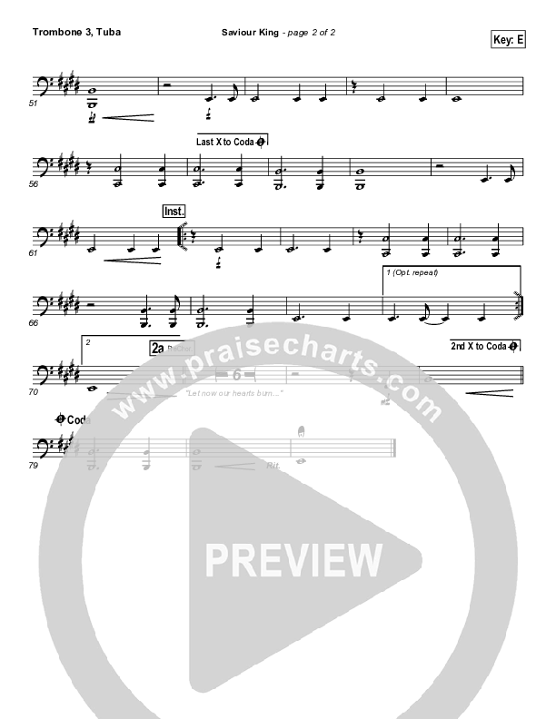 Saviour King Trombone 3/Tuba (Hillsong Worship)