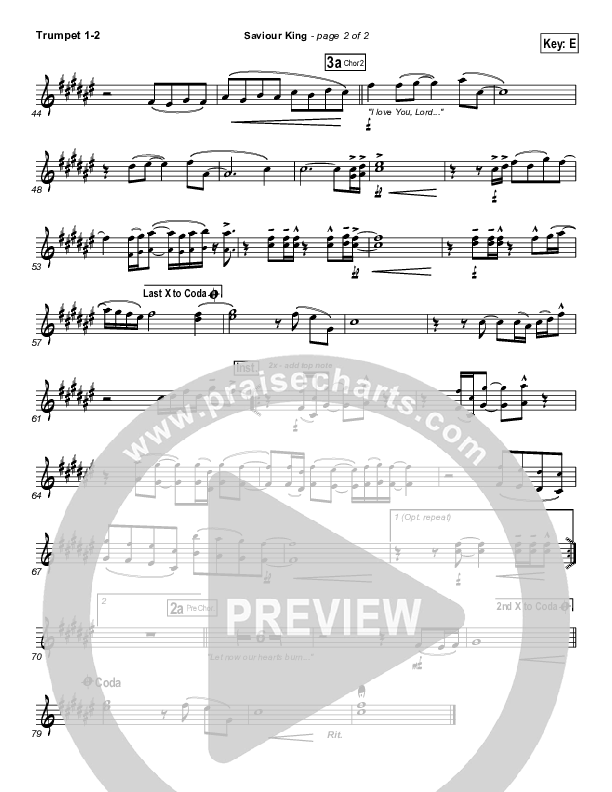 Saviour King Trumpet 1,2 (Hillsong Worship)