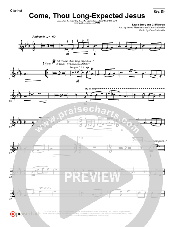 Come Thou Long Expected Jesus Wind Pack (Laura Story)