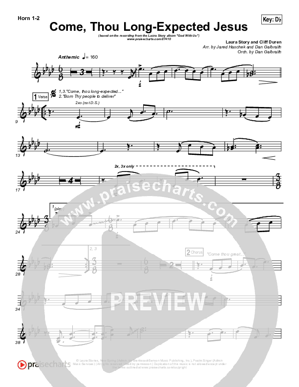 Come Thou Long Expected Jesus Brass Pack (Laura Story)