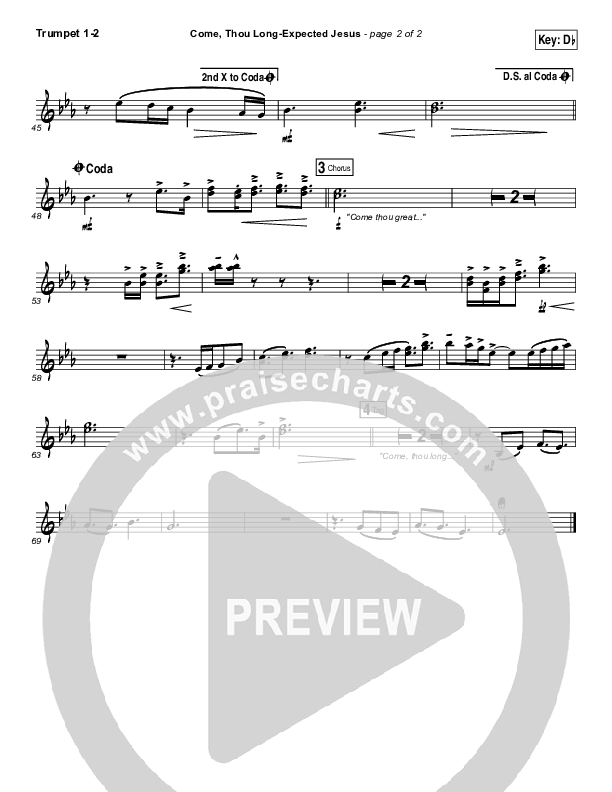 Come Thou Long Expected Jesus Trumpet 1,2 (Laura Story)