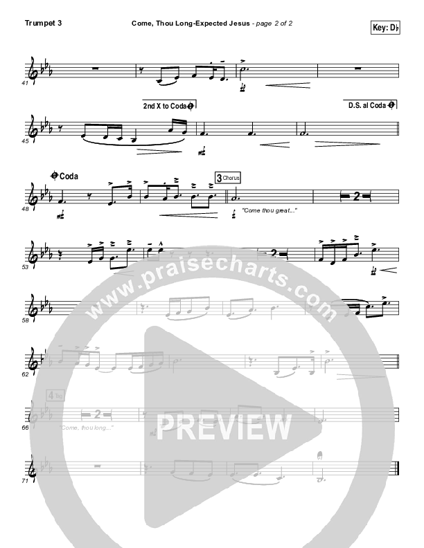 Come Thou Long Expected Jesus Trumpet 3 (Laura Story)