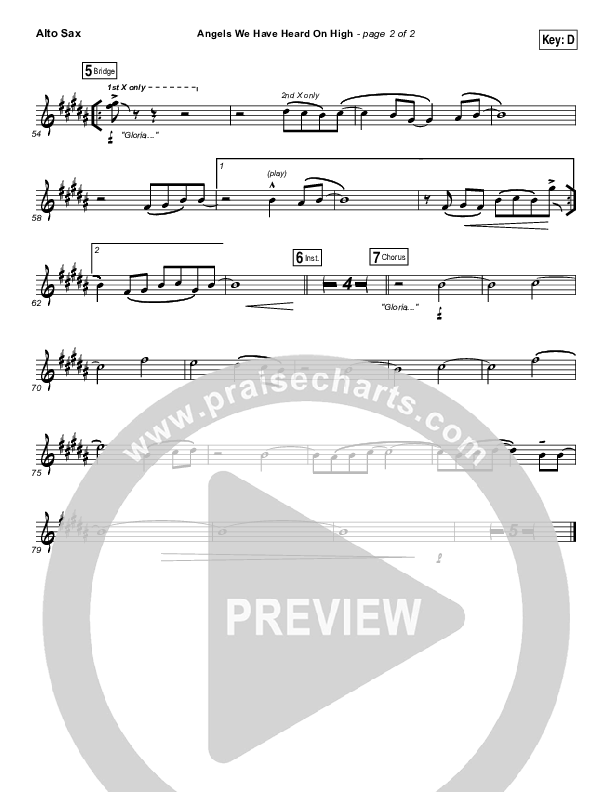 Angels We Have Heard On High Alto Sax (Laura Story)