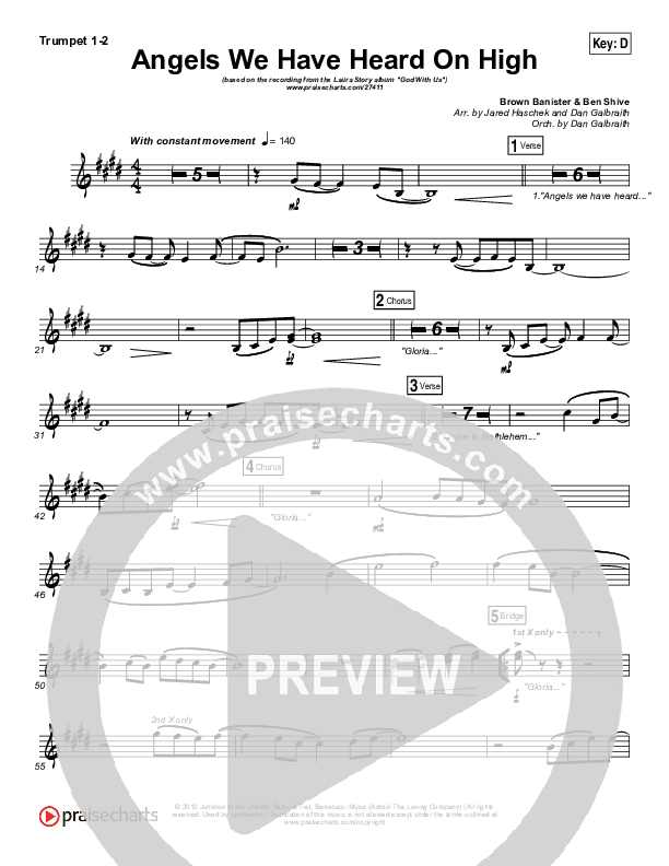 Angels We Have Heard On High Trumpet 1,2 (Laura Story)