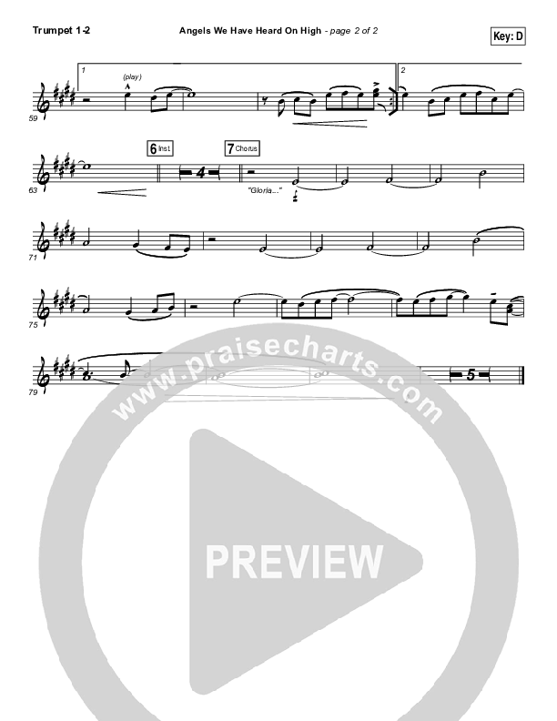 Angels We Have Heard On High Trumpet 1,2 (Laura Story)