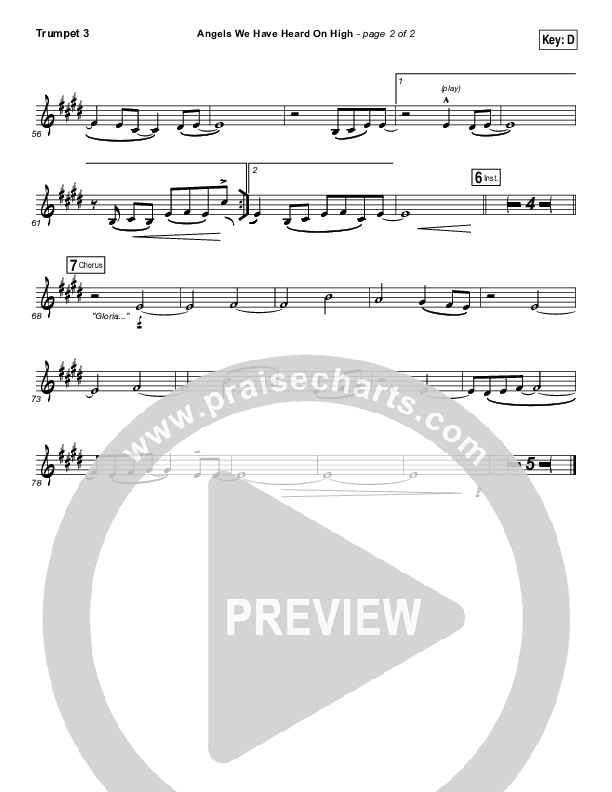 Angels We Have Heard On High Trumpet 3 (Laura Story)