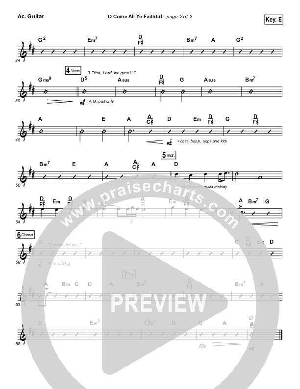 O Come All Ye Faithful Acoustic Guitar (Laura Story / Steven Curtis Chapman)