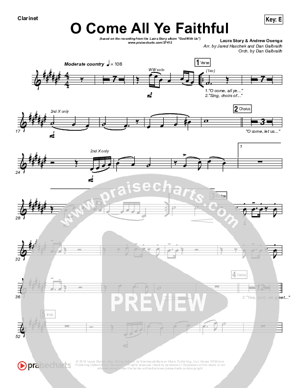 O Come All Ye Faithful Wind Pack (Laura Story / Steven Curtis Chapman)