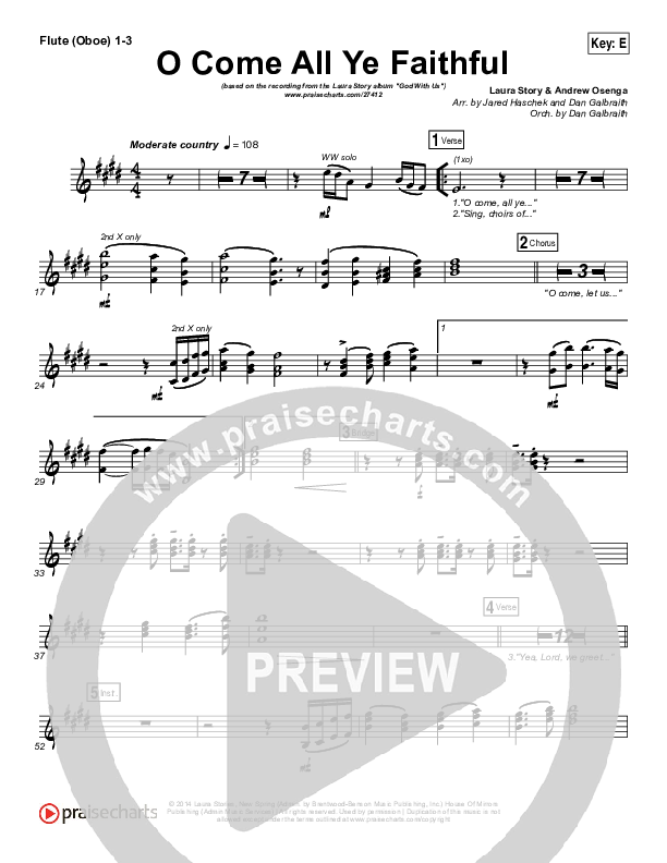 O Come All Ye Faithful Wind Pack (Laura Story / Steven Curtis Chapman)