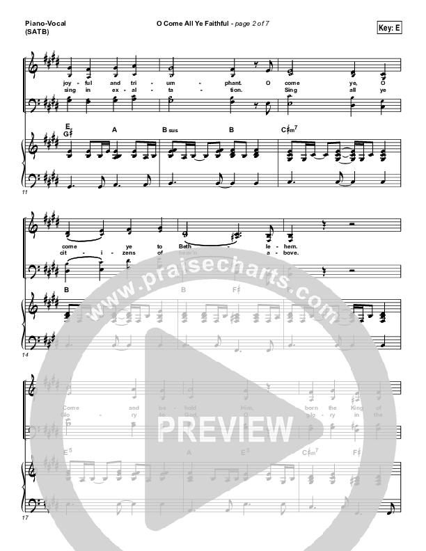 O Come All Ye Faithful Piano/Vocal & Lead (Laura Story / Steven Curtis Chapman)