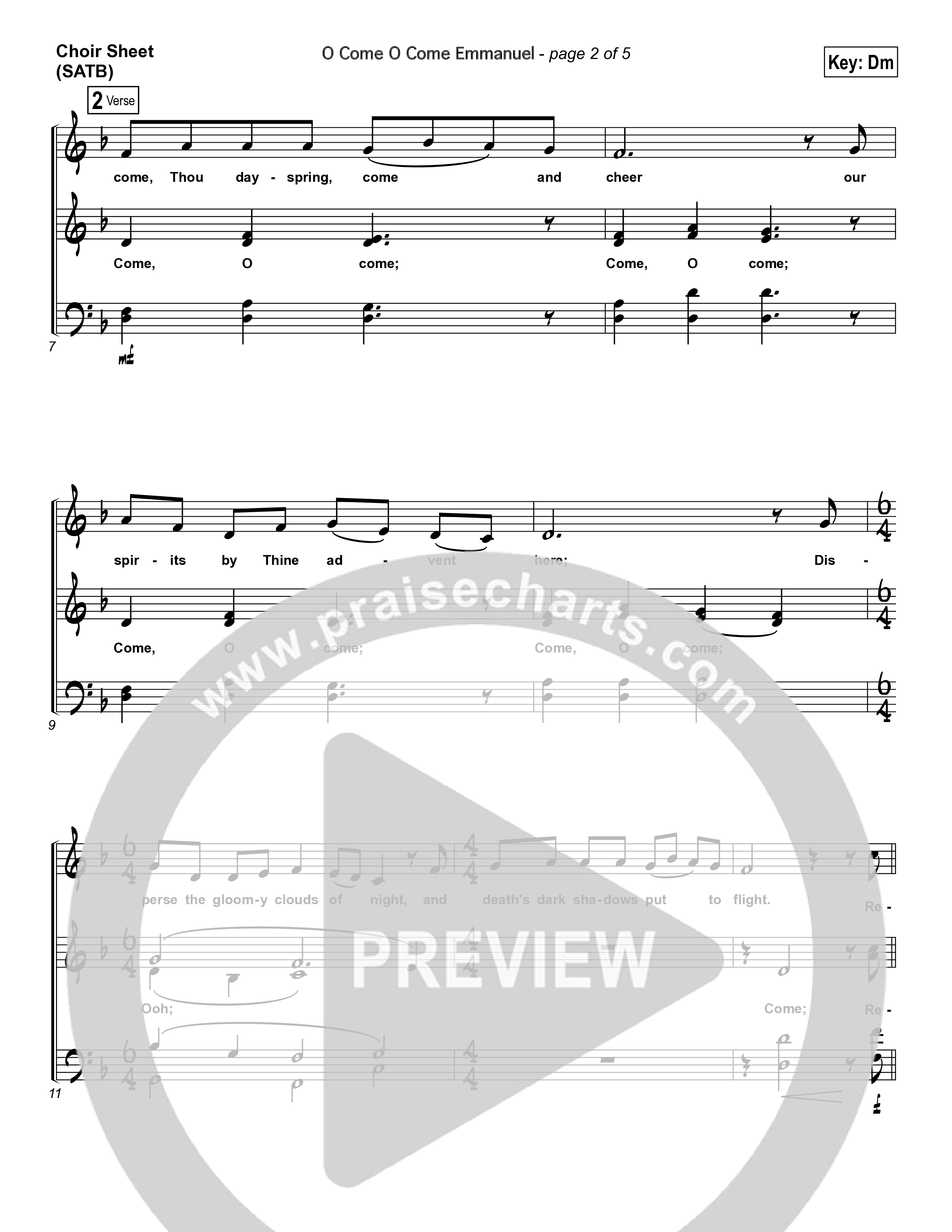 O Come O Come Emmanuel  Choir Sheet (SATB) (Laura Story)