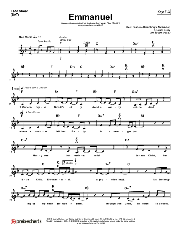 Emmanuel Lead (SAT) (Laura Story)