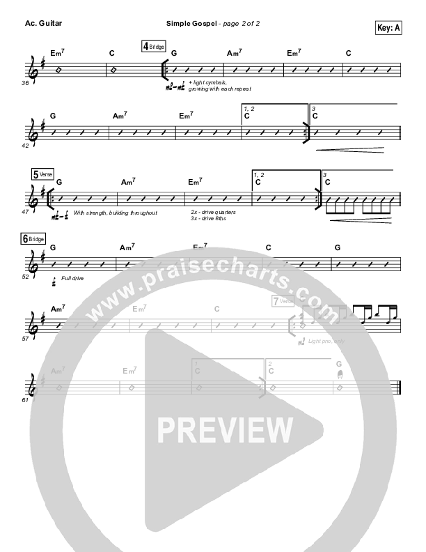 Simple Gospel Acoustic Guitar (United Pursuit)