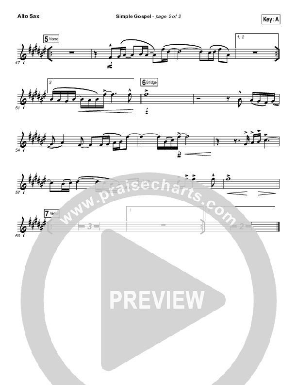 Simple Gospel Alto Sax (United Pursuit)
