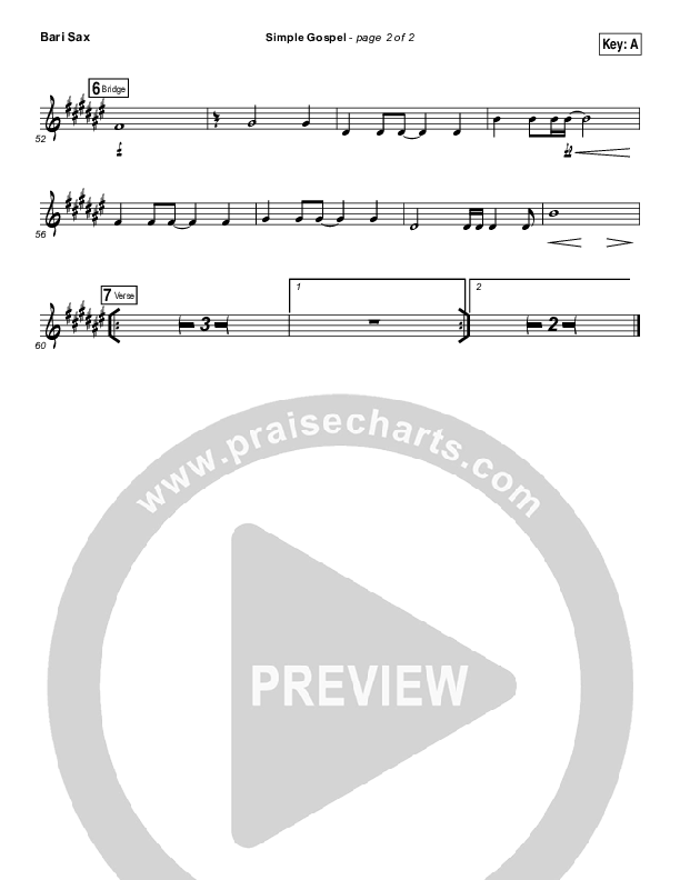 Simple Gospel Bari Sax (United Pursuit)