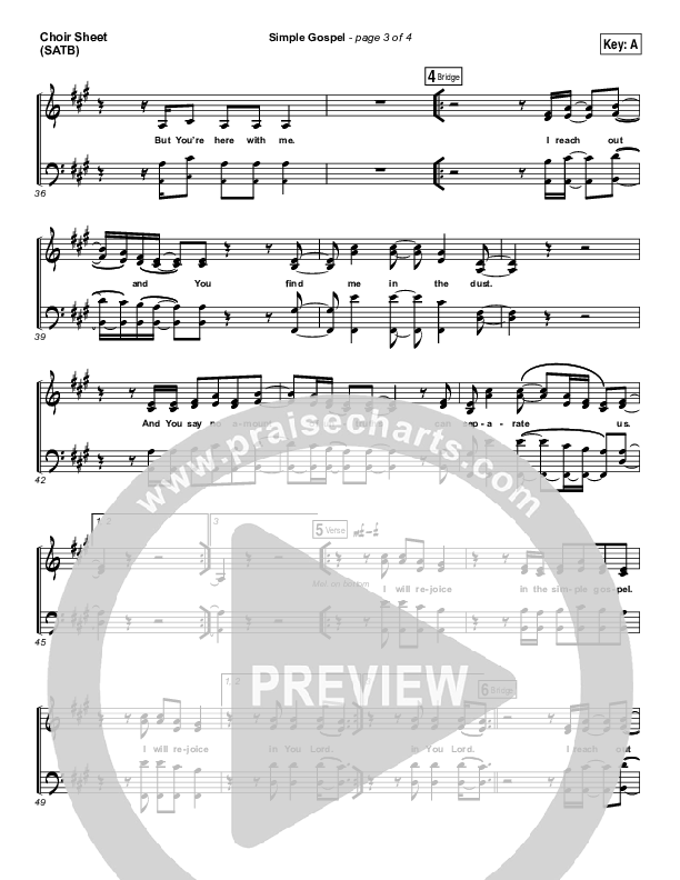 Simple Gospel Choir Vocals (SATB) (United Pursuit)