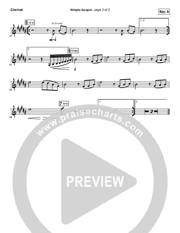 Simple Gospel Clarinet (United Pursuit)