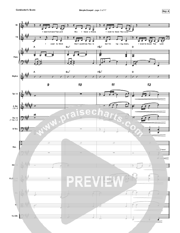 Simple Gospel Conductor's Score (United Pursuit)