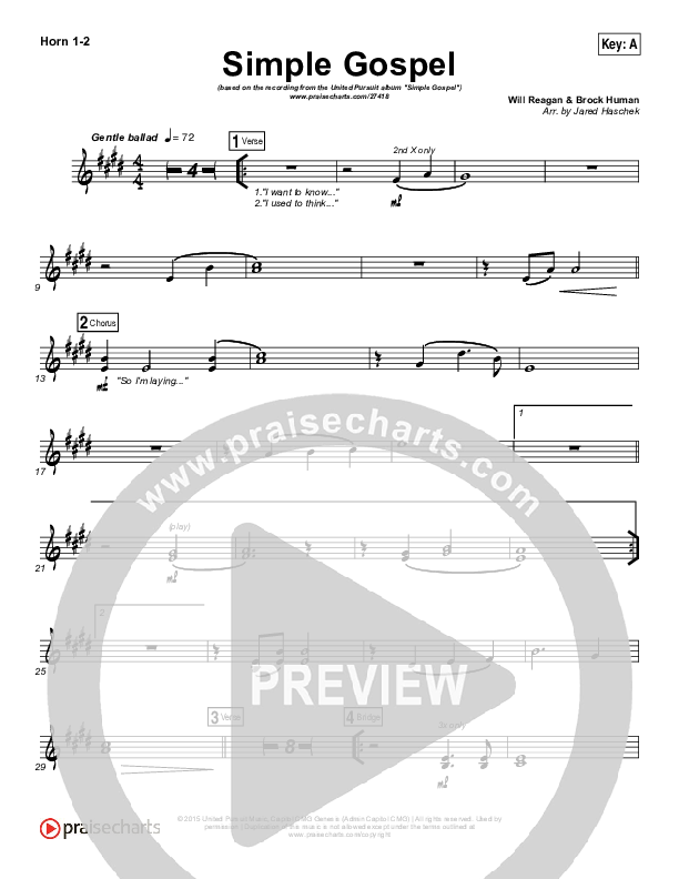 Simple Gospel Brass Pack (United Pursuit)