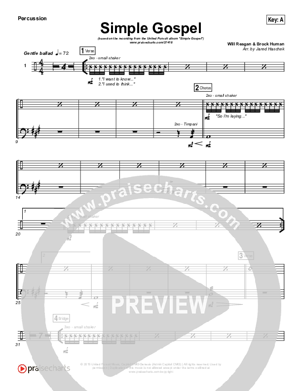 Simple Gospel Percussion (United Pursuit)