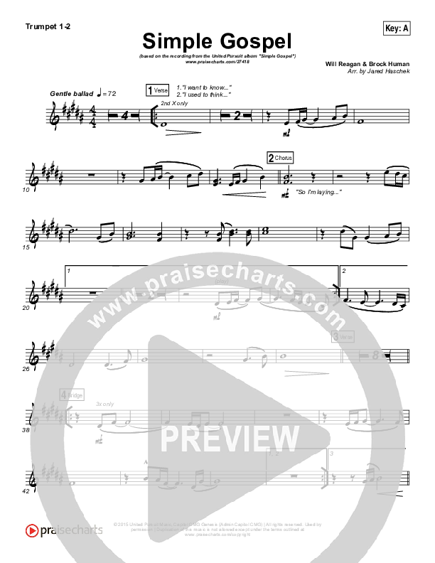 Simple Gospel Brass Pack (United Pursuit)