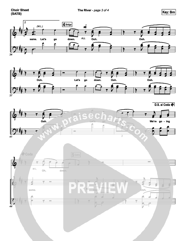 The River Choir Sheet (SATB) (Jordan Feliz)