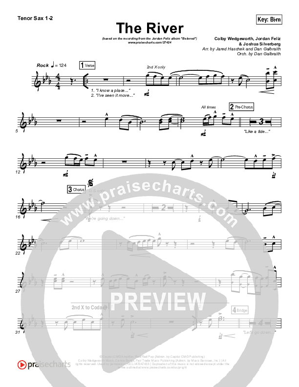 The River Tenor Sax 1/2 (Jordan Feliz)